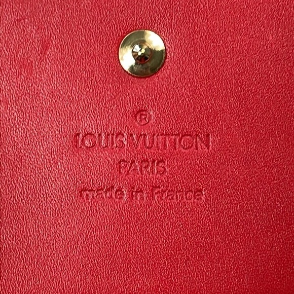 Louis Vuitton Monogram Vernis Green Cigarette Case Pochette TH0012 Rouge Red - Picture 11 of 16
